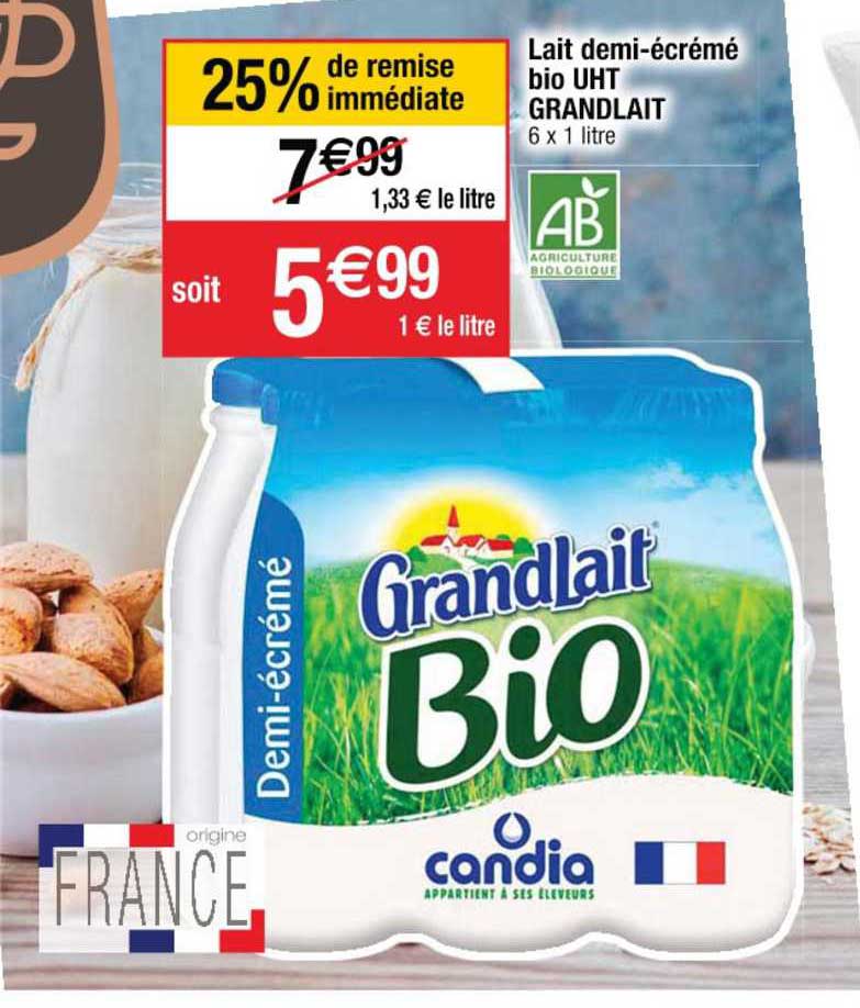 lait demi-écrémé bio uht grandlait