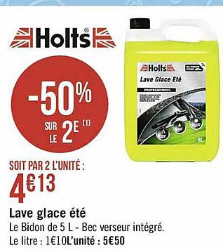 lave glace été holts