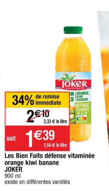 les bien faits défense vitaminée orange kiwi banane joker