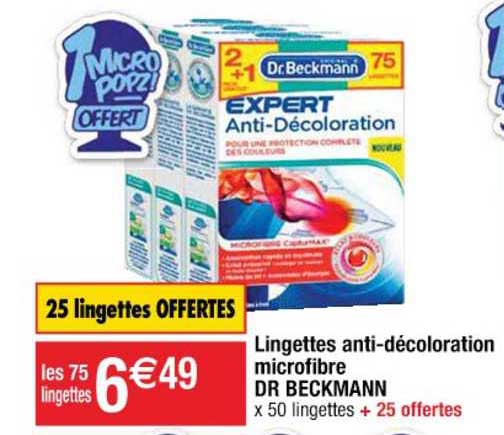 lingettes anti-décoloration microfibre dr beckmann