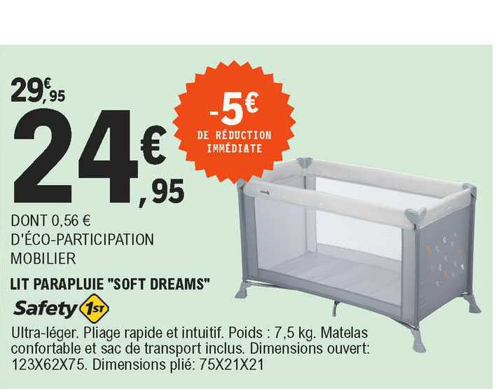 lit parapluie "soft dreams" safety 1st