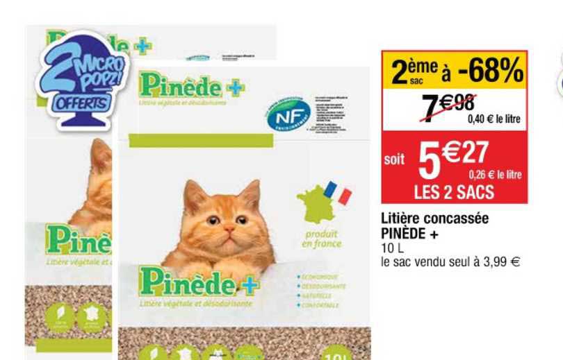 litière concassée pinède +