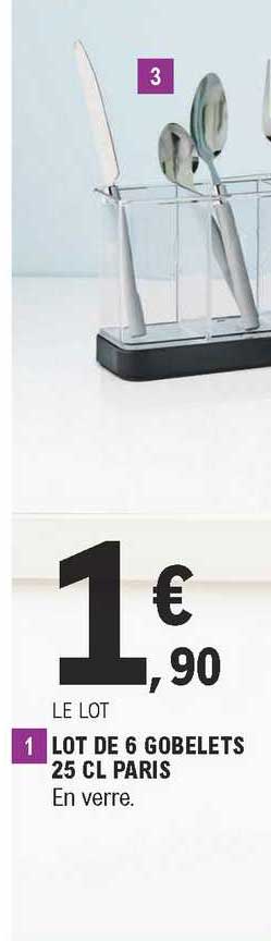 Lot De 6 Gobelets 25 Cl Paris