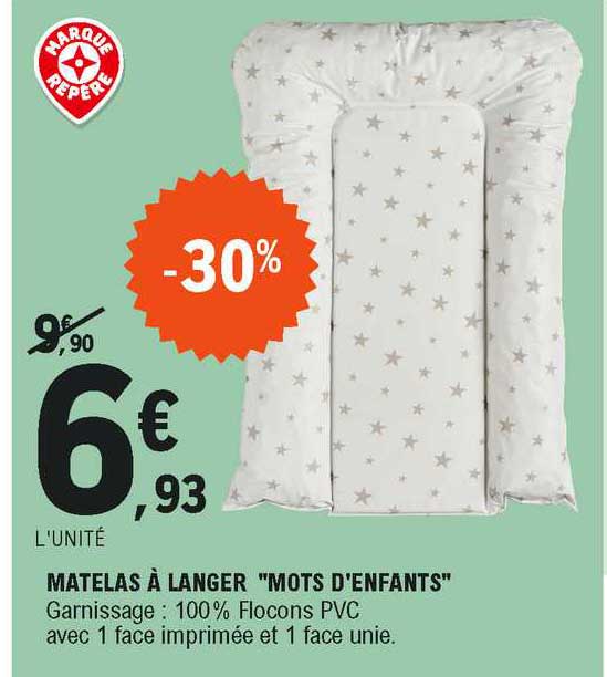 matelas à langer "mots d'enfants"