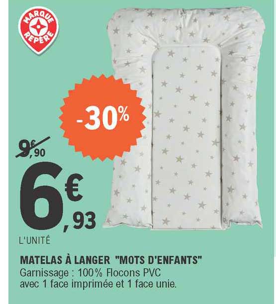 matelas à langer "mots d'enfants"