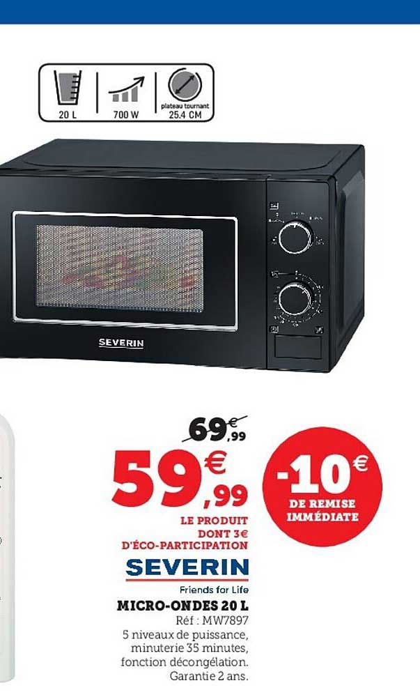 micro-ondes 20 l severin
