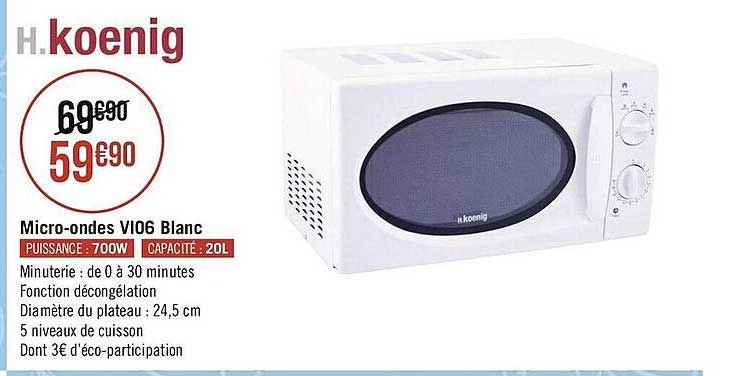 micro-ondes vi06 blanc h.koenig