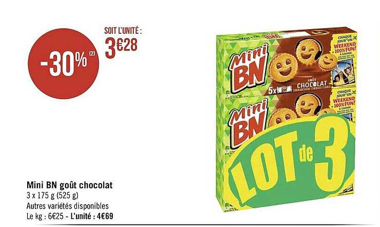 Mini Bn Goût Chocolat