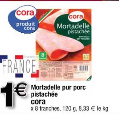 Mortadelle Pur Porc Pistachée Cora