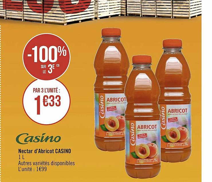nectar d'abricot casino