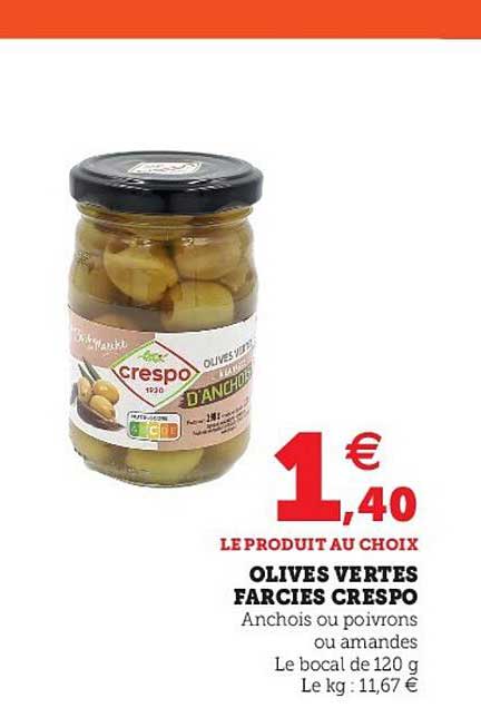 Olives Vertes Farcies Crespo