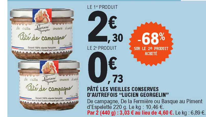 pâté les vieilles conserves d'autrefois "lucien georgelin"