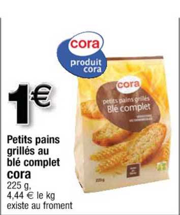 Petits Pains Grillés Au Blé Complet Cora