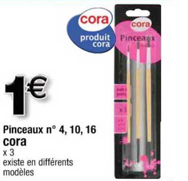 pinceaux n°4, 10, 16 cora