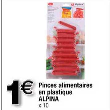 pinces alimentaires en plastique alpina