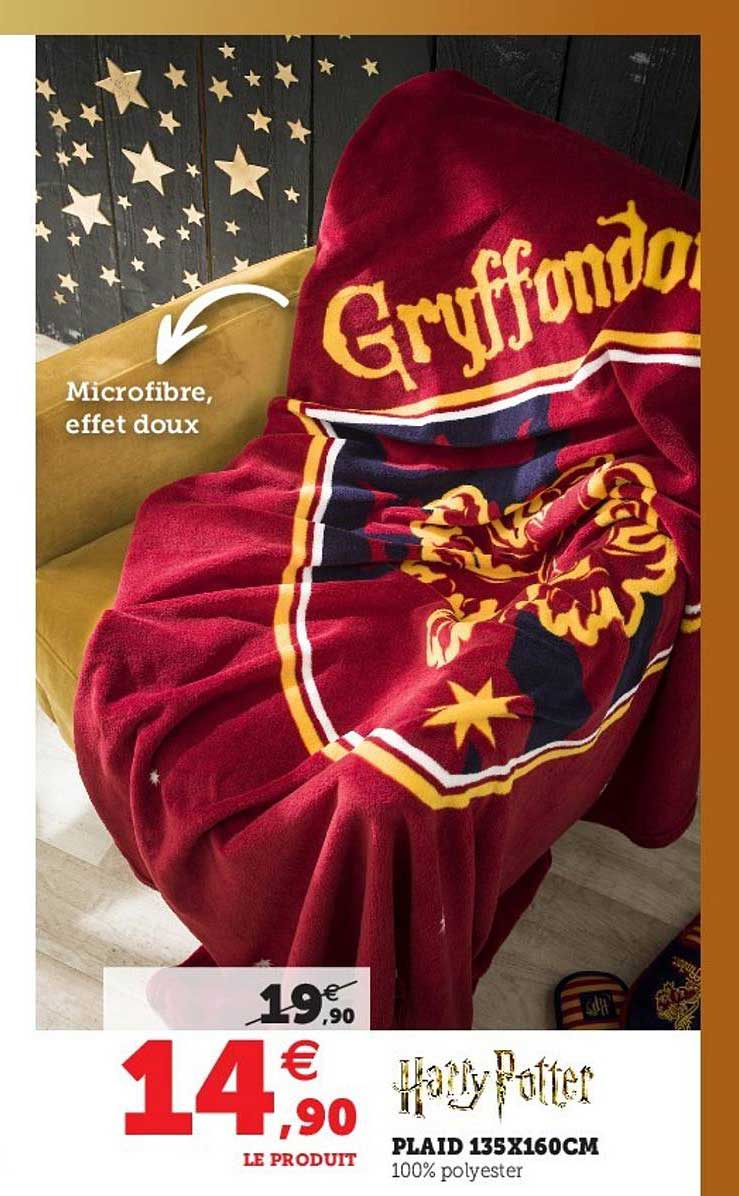plaid 135 x 160 cm harry potter