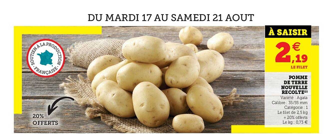 pomme de terre nouvelle récolte