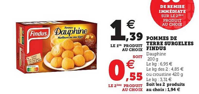 Pommes De Terre Surgelées Findus