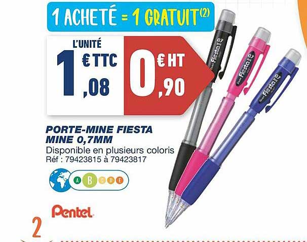 porte-mine fiesta mine 0,7 mm