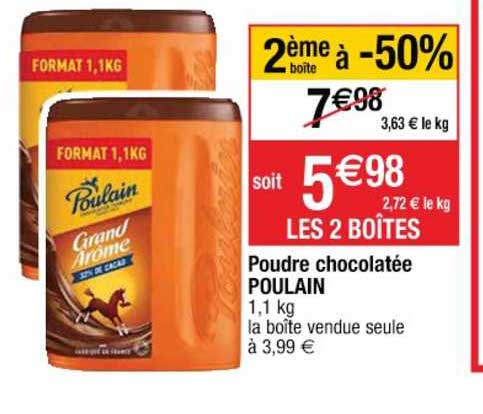poudre chocolatée poulain