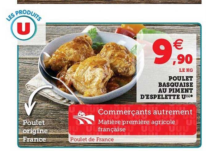 poulet basquaise au piment d'espelette u