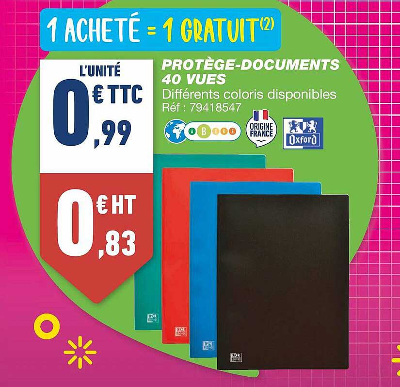 protège-documents 40 vues oxford