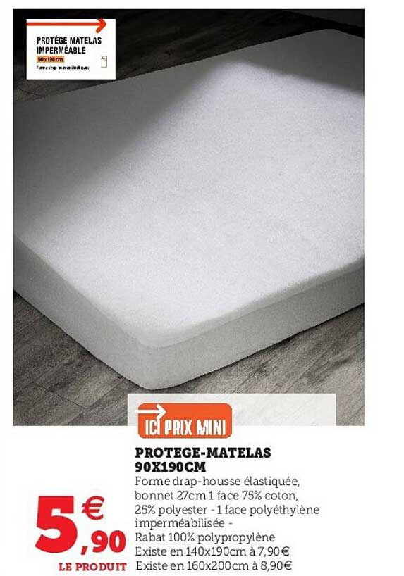 protège-matelas 90 x 190 cm