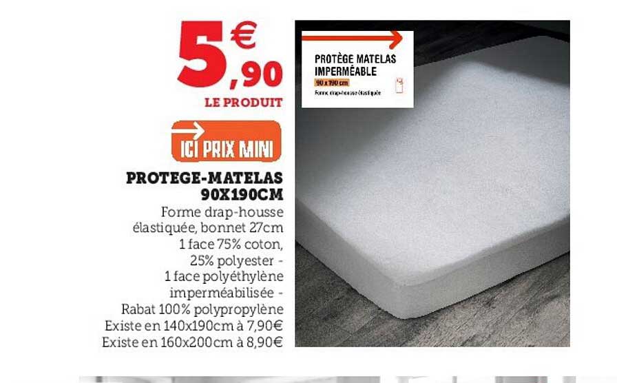 protège-matelas 90 x 190 cm