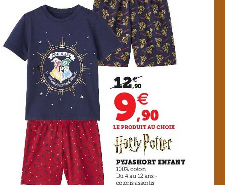 pyjashort enfant harry potter