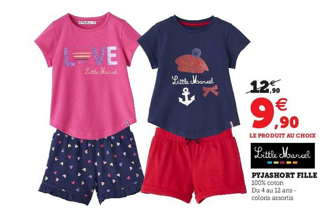 pyjashort fille little marcel