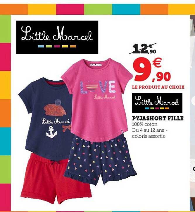 pyjashort fille little marcel