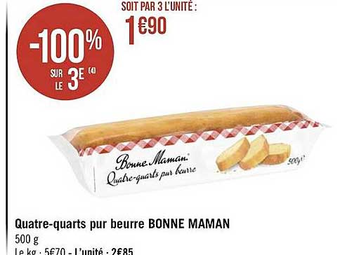 quatre-quarts pur beurre bonne maman