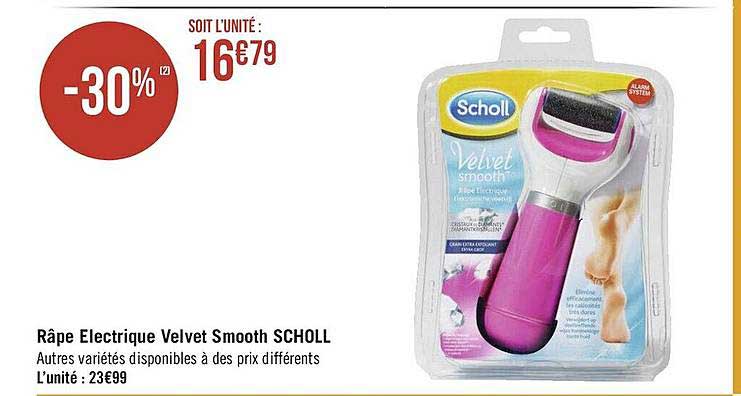 râpe électrique velvet smooth scholl