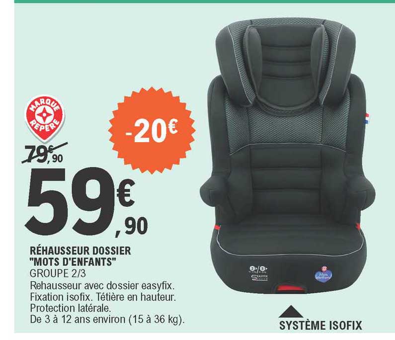 réhausseur dossier "mots d'enfants"