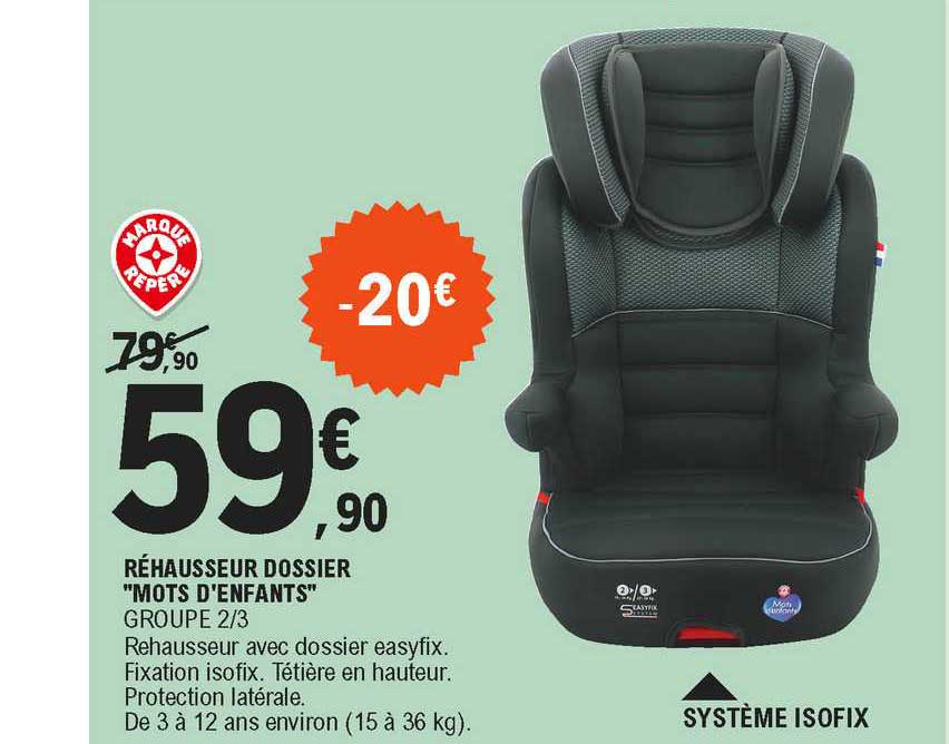 réhausseur dossier "mots d'enfants"