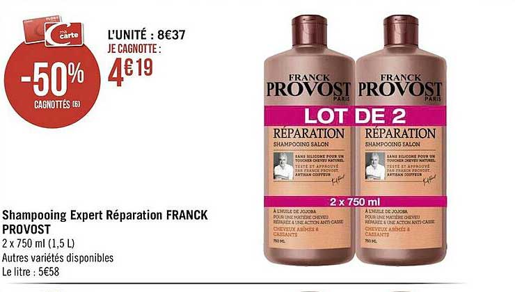 shampooing expert réparation franck provost