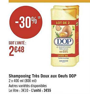 shampooing très doux aux oeufs dop
