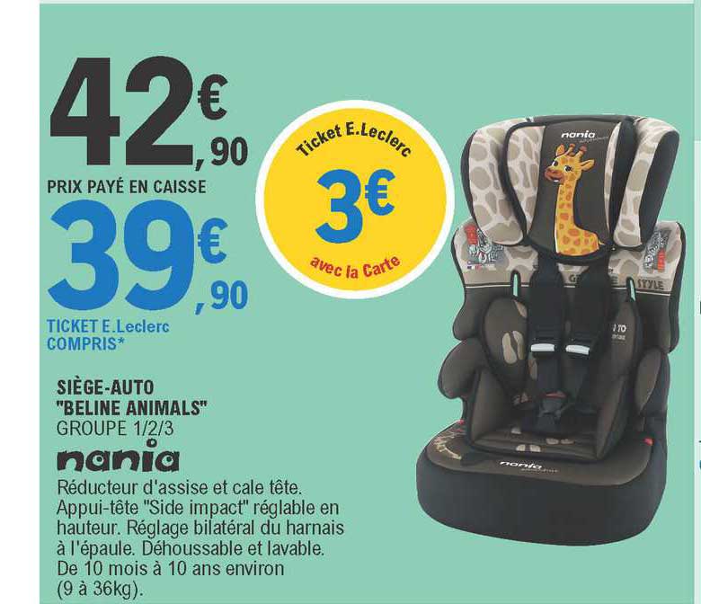 siège-auto "beline animals"