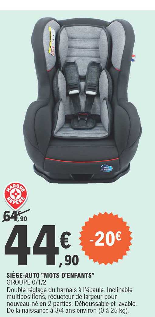 siège-auto "mots d'enfants"