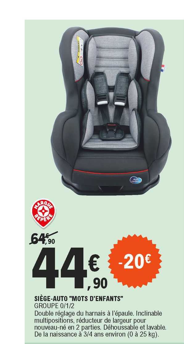 siège-auto "mots d'enfants"