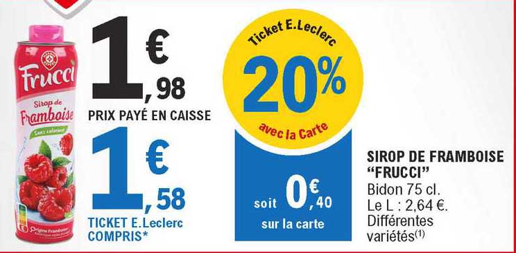 Sirop De Framboise "frucci"