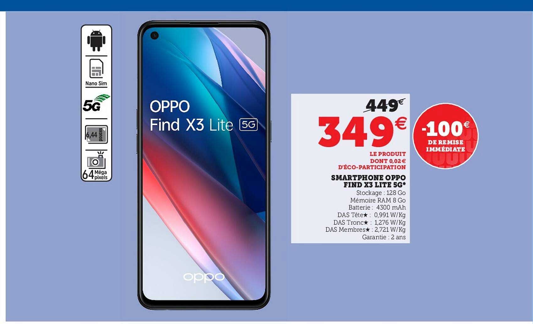 smartphone oppo find x3 lite 5g