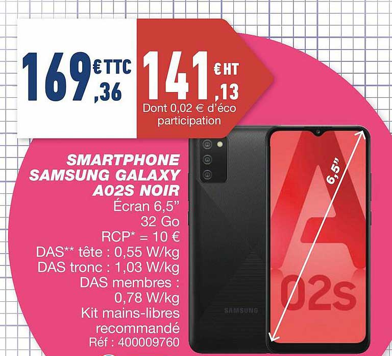 smartphone samsung galaxy a02s noir