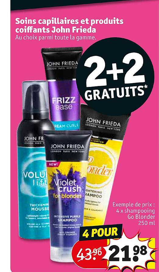 soins capillaires et produits coiffants john frieda