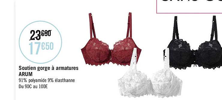 soutien gorge à armatures arum