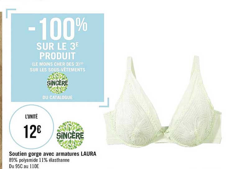 soutien gorge avec armatures laura sincère
