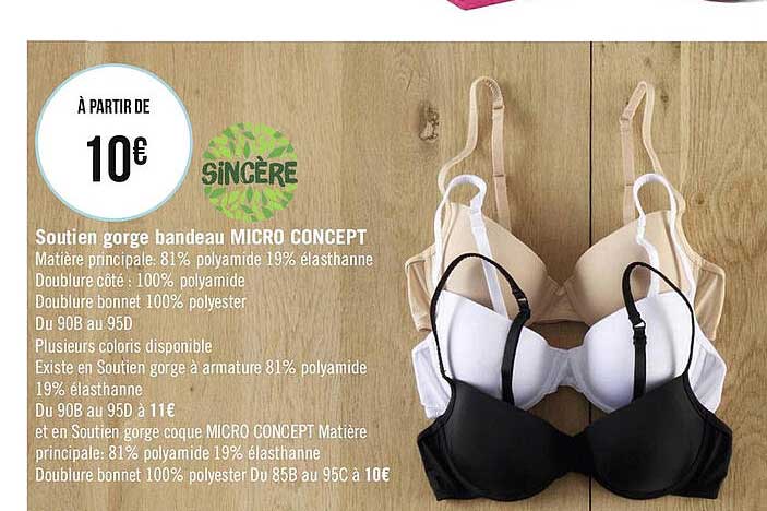 soutien gorge bandeau micro concept sincère