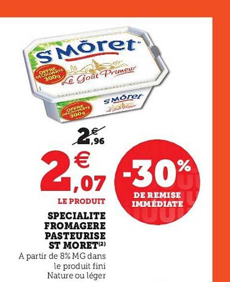 spécialité fromagère pasteurisé st môret