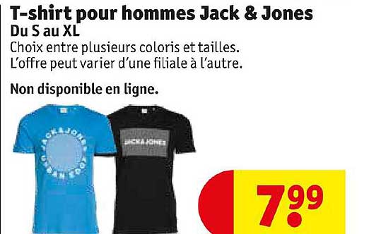 t-shirt pour hommes jack & jones