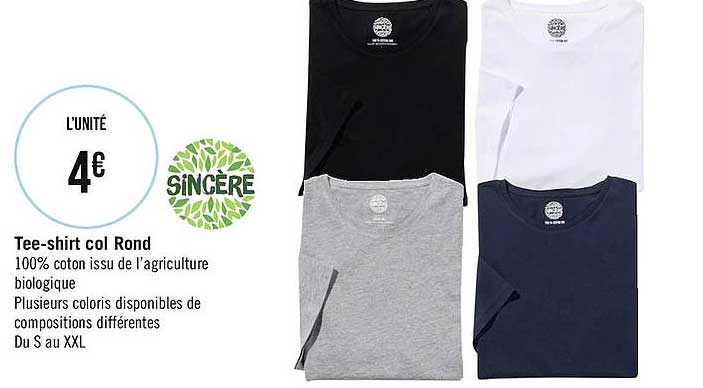 Tee-shirt Col Rond Sincère